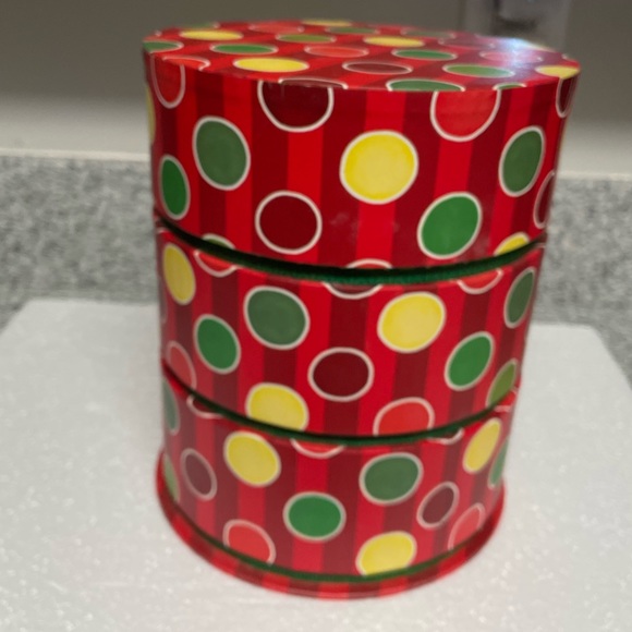 EUC “Punch Studio” Unique 3Tier Yellow, Red & Green Storage container with 1 Top - Picture 8 of 17